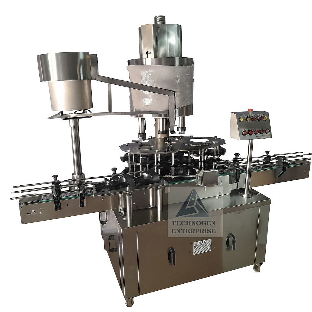 Capping Machines | Technogen Enterprise Automatic rotary bottle screw capping machine by Technogen Enterprise