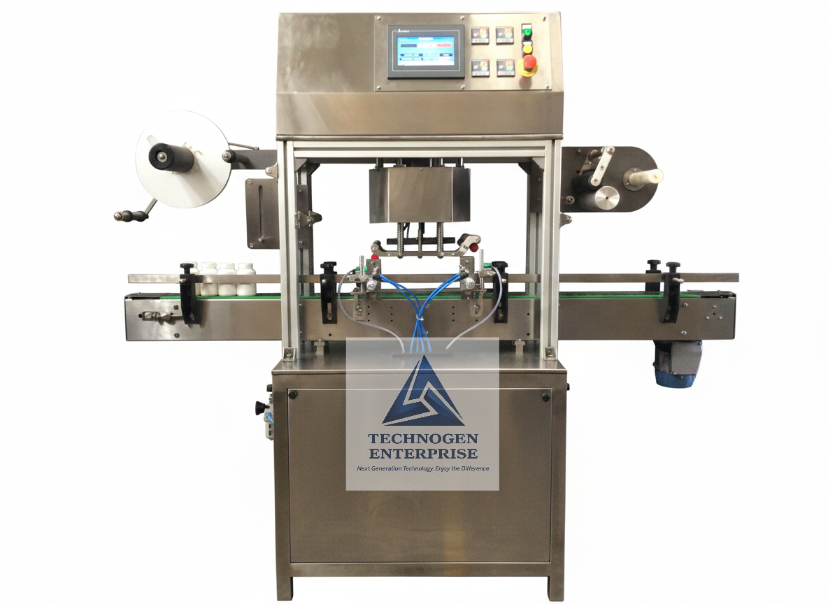 Sealing Machines | Technogen Enterprise Automatic 4 head bottle aluminium foil sealing machine by Technogen Enterprise